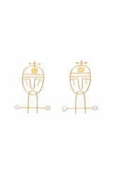 Portraiture Gold Earrings