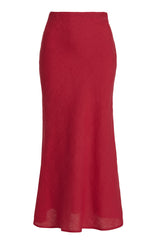 Elora Bias Cut Linen Skirt