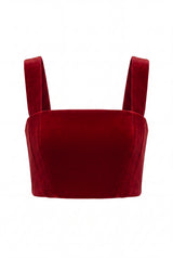 Magenta Velvet Corset
