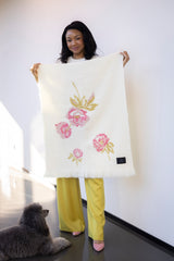 Embroidered Woolen Throw