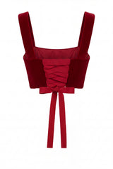Magenta Velvet Corset