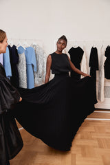 Iris Pleated Maxi Dress