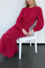 Ada Cardigan Raspberry Red