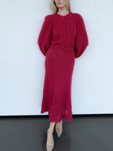 Ada Cardigan Raspberry Red