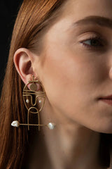 Portraiture Gold Earrings