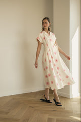 Caela Linen Blend Wrap Dress