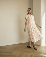 Caela Linen Blend Wrap Dress