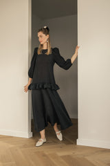 Dana Black Silk Blend Dress