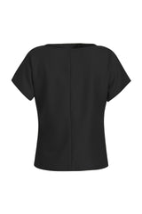 Sanna Short Sleeve Black Blouse