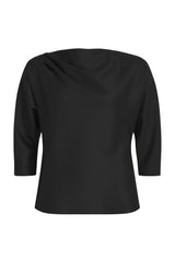 Sanna Long Sleeve Black Blouse
