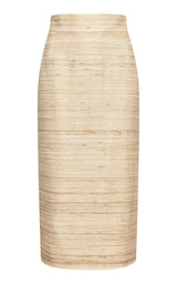Karen Pencil Skirt in Tussah Silk Blend