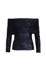 Alaia Glitter Off-Shoulder Top
