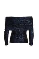 Alaia Glitter Off-Shoulder Top