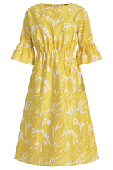 Dagmar Cotton Blend Dress Yellow