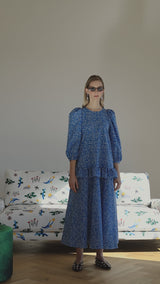 Dana Blue Cotton Dress