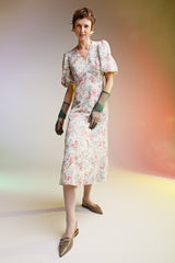 Rose Floral Midi Dress