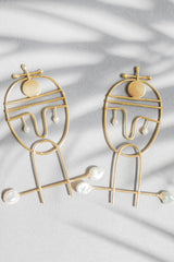 Portraiture Gold Earrings