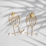 Portraiture Gold Earrings