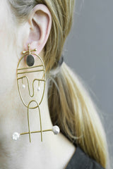 Portraiture Gold Earrings