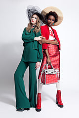 Sienna Flared Pants with Side Pleats