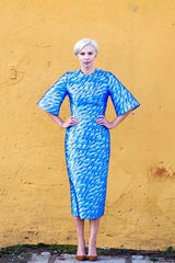 Blue Column Dress