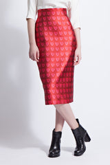 Karen Printed Pencil Skirt