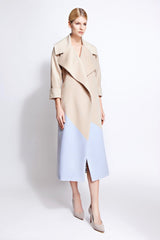 Alma Two-Tone Alpaca Coat