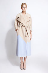 Alma Two-Tone Alpaca Coat