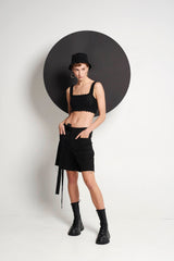 Blake Crochet Corset Black