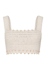 Blake Crochet Corset Natural