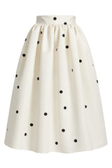 Carrie Dotted Midi Skirt