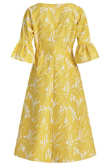 Dagmar Cotton Blend Dress Yellow