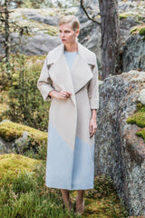 Alma Two-Tone Alpaca Coat