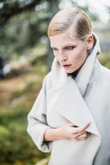 Alma Two-Tone Alpaca Coat