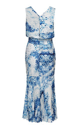 Keira Porcelain Print Dress