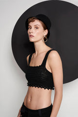 Blake Crochet Corset Black