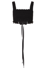 Blake Crochet Corset Black