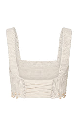 Blake Crochet Corset Natural