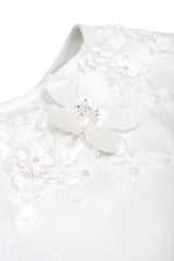 Iris Dress with Lace Appliqué