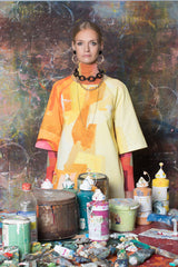 Ariel Yellow Mesh Top