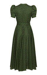 Zelma Green Cotton Dress