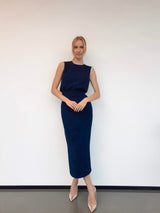 Harper Midi Dress Navy
