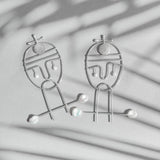 Portraiture Silver Earrings