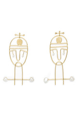 Portraiture Gold Earrings