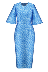 Blue Column Dress