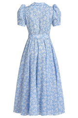 Zelma Blue Cotton Dress
