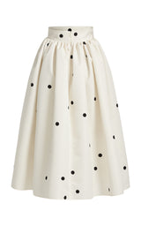 Carrie Dotted Midi Skirt