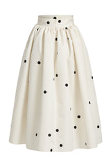 Carrie Dotted Midi Skirt