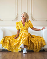 Zelma Yellow Cotton Dress