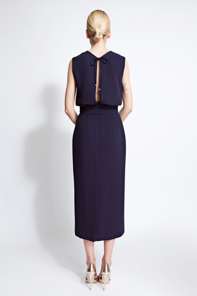 Harper Dress Navy Made to Measure